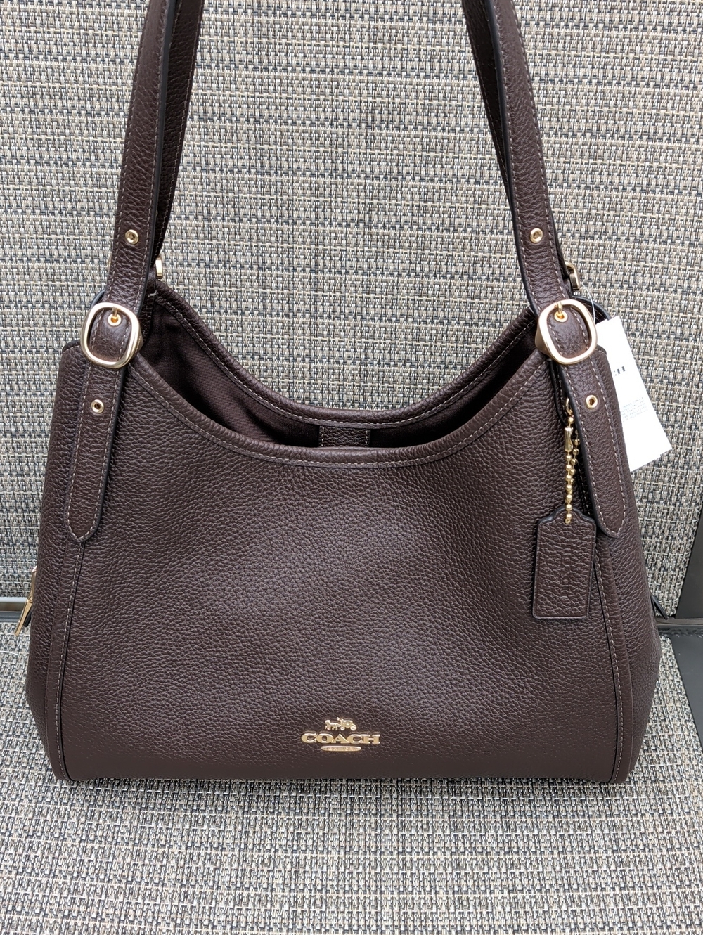 Coach Erin Pebbled Leather Shoulder Bag Maple (CAQ86) NWT